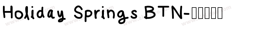 Holiday Springs BTN字体转换